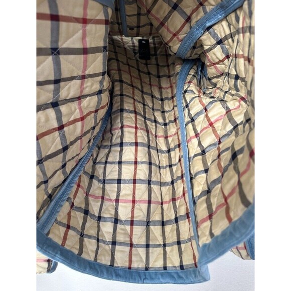 Brooks Brothers Quilted Corduroy Diamond Jacket Plaid Lining Blue Women's 14 NEW - Picture 5 of 9